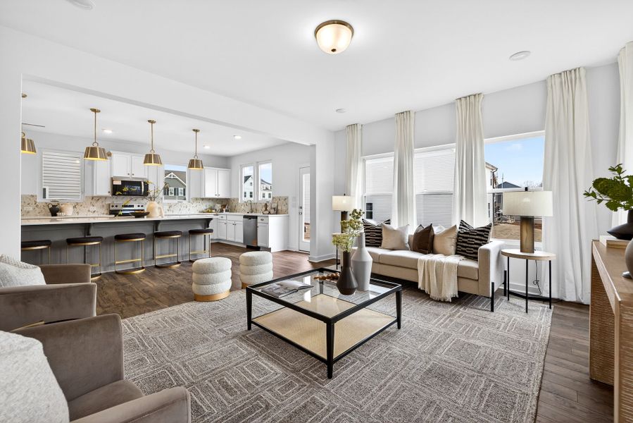 Furnished interior in a model home at Swaim Meadows in Winston-Salem (Image 3).