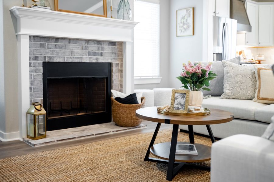 Furnished interior in a model home at Greens Prairie Reserve in College Station (Image 16).
