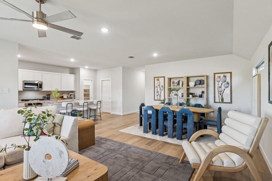 REPRESENTATIVE PHOTO – Open Floor Plan in the Oscar model home in Aledo TX by Trophy Signature Homes