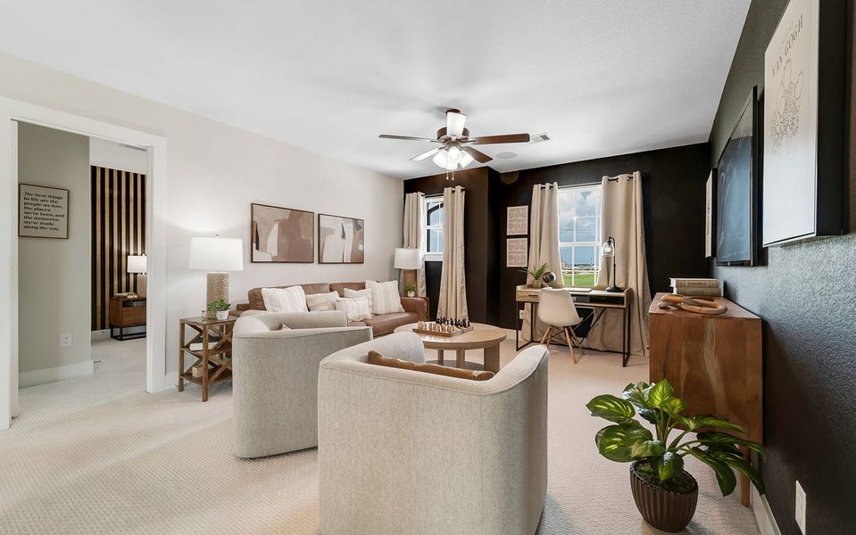 Furnished interior in a model home at River Ranch Meadows in Dayton (Image 51). Furnished interior in a model home at River Ranch Meadows in Dayton (Image 51).