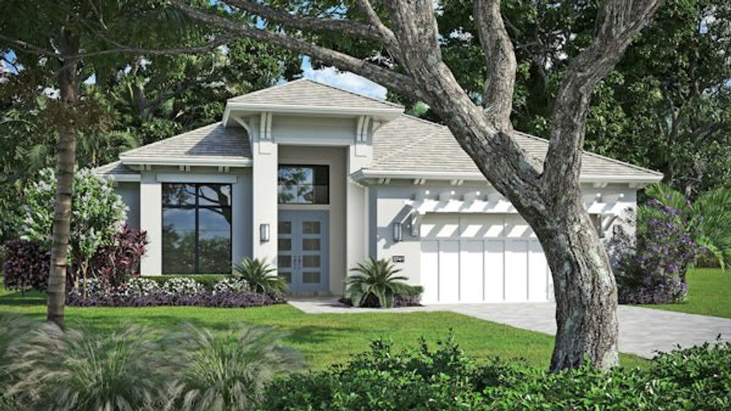 Front exterior of a home in the Seaglass community, located in Vero Beach, FL (Image 59).