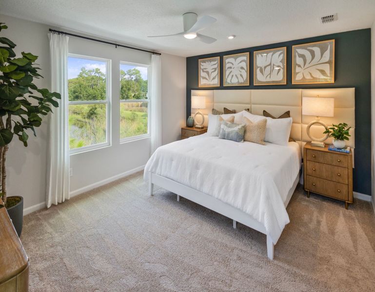 Furnished interior in a model home at Egret Creek in Jacksonville (Image 8).