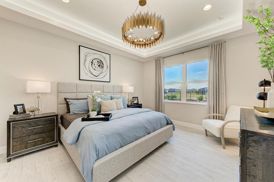 Furnished interior in a model home at The Laurels in Parrish (Image 11).