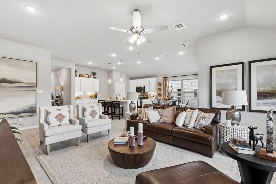 Furnished interior in a model home at Belmont in Aubrey (Image 41).