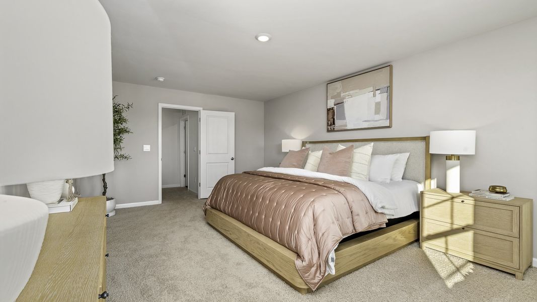 Furnished interior in a model home at Evergreen Landing in Lexington (Image 25).