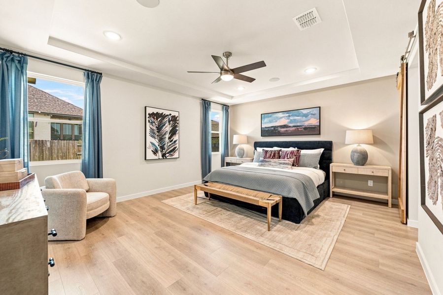 Furnished interior in a model home at La Cima in San Marcos (Image 38).