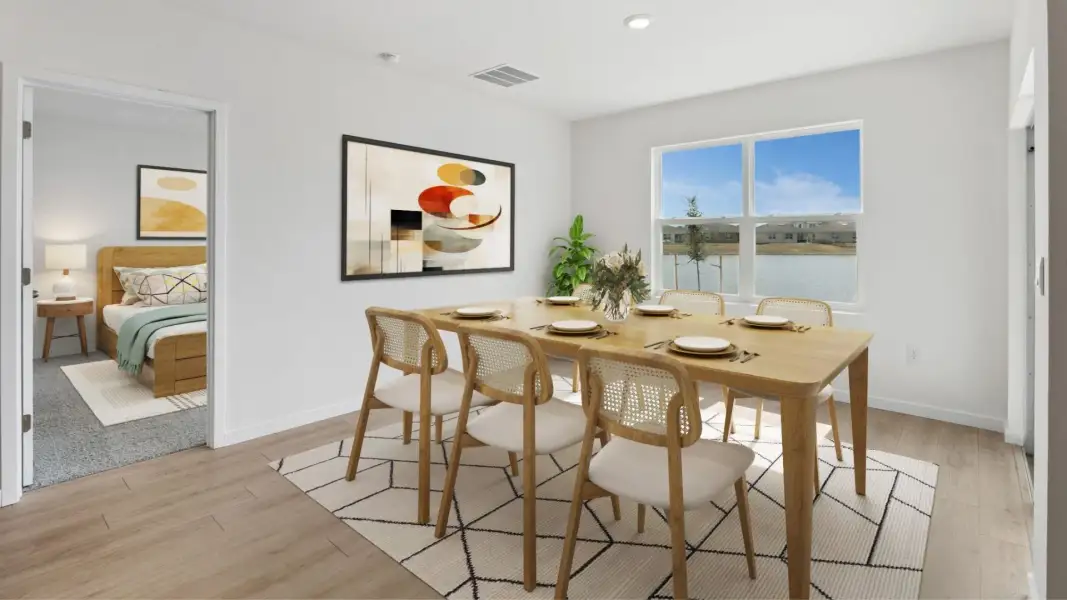 Furnished interior in a model home at Travis Landing in Kissimmee (Image 16).