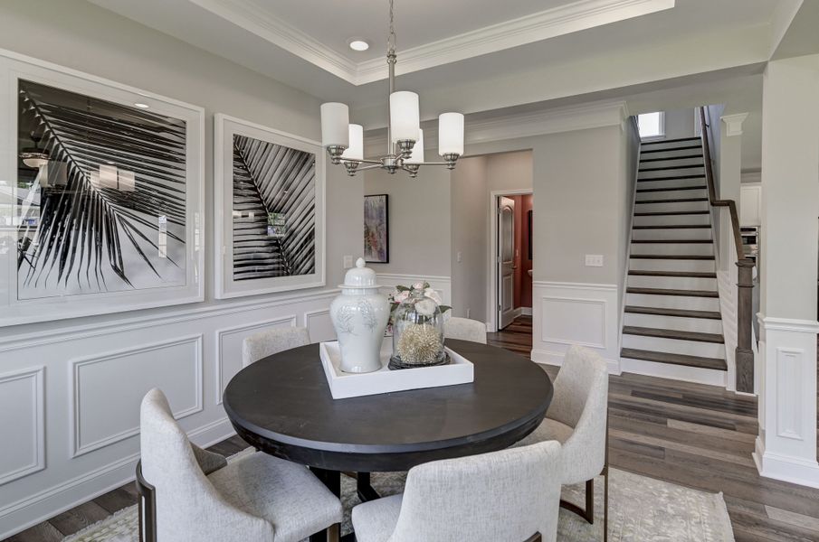 Furnished interior in a model home at Hadleigh Park in Lexington (Image 6). Furnished interior in a model home at Hadleigh Park in Lexington (Image 6).