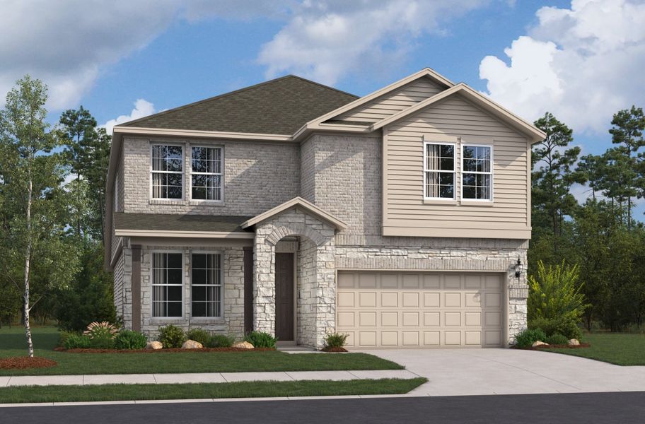 Front exterior of a home in the Bricewood community, located in Helotes, TX (Image 4).