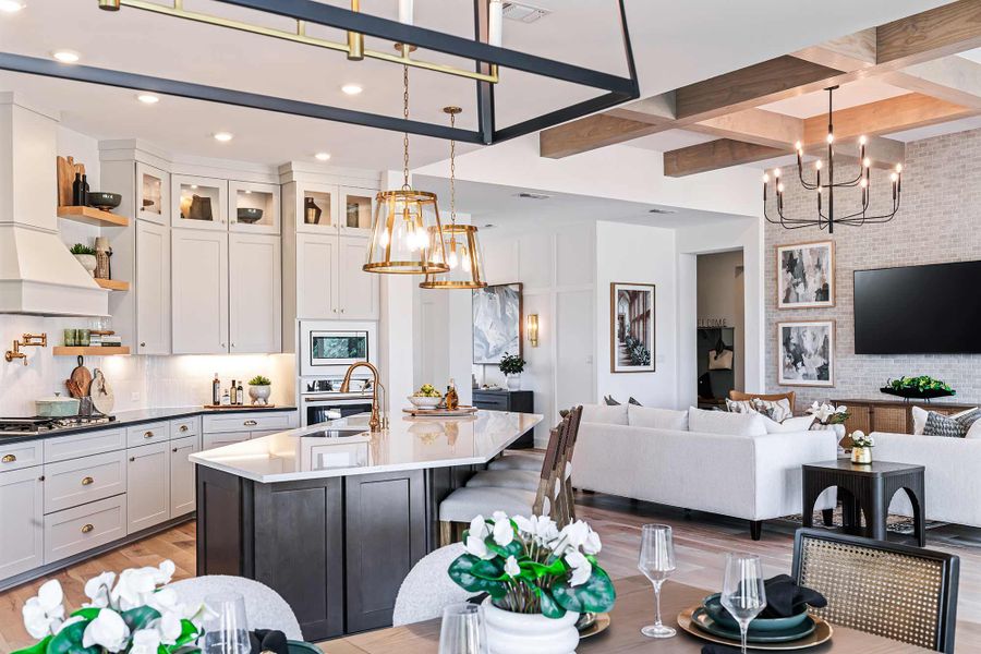 Furnished interior in a model home at Kissing Tree – Vista Series in San Marcos (Image 7).