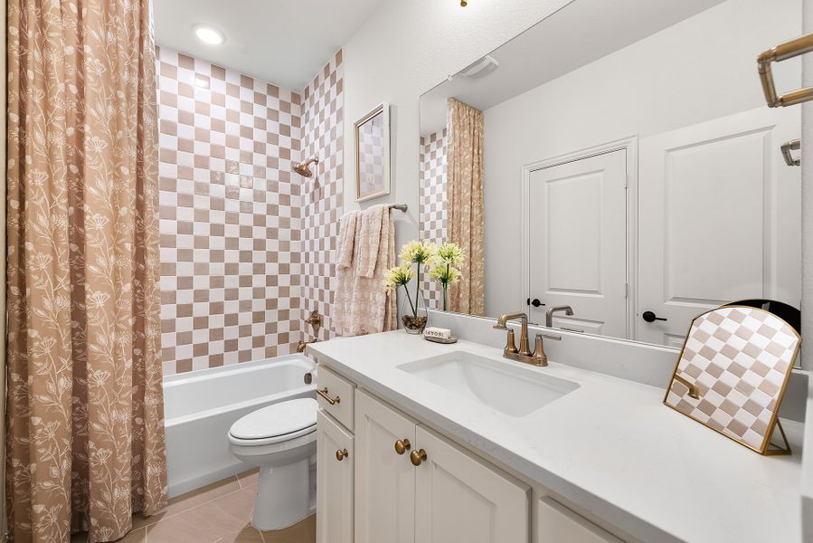 Furnished interior in a model home at The Homestead - 72' in Rockwall (Image 21).