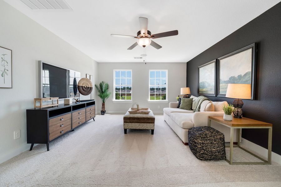 Furnished interior in a model home at Magnolia Springs in Montgomery (Image 37).