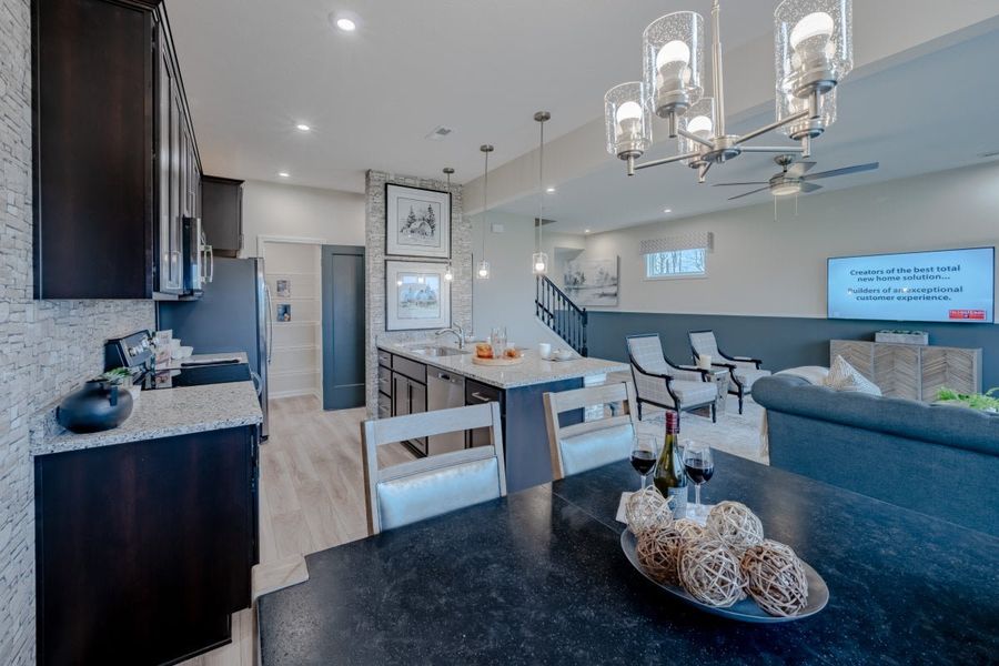 Furnished interior in a model home at Windcrest Farms in Louisville (Image 19).