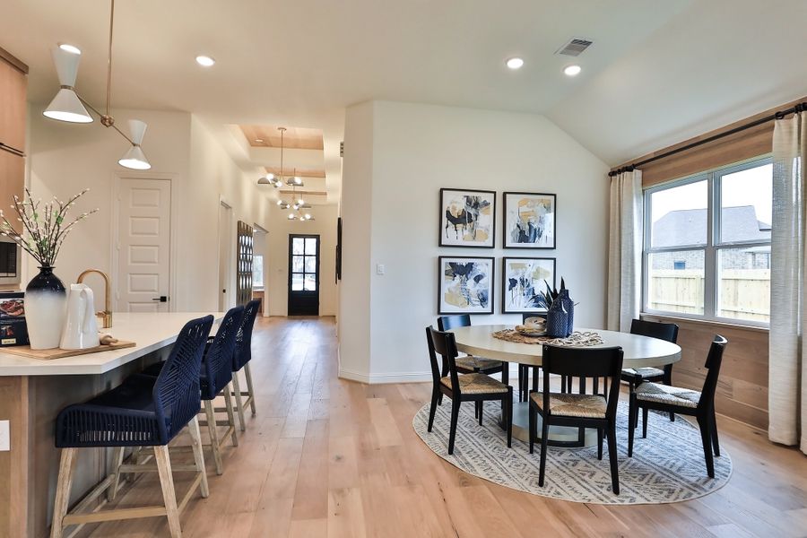 Furnished interior in a model home at Brewster Pointe in College Station (Image 6). Furnished interior in a model home at Brewster Pointe in College Station (Image 6).