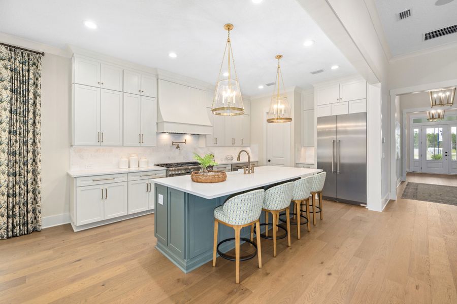 Furnished interior in a model home at Hidden Creek at SilverLeaf 80' Gold Series in St. Augustine (Image 53).