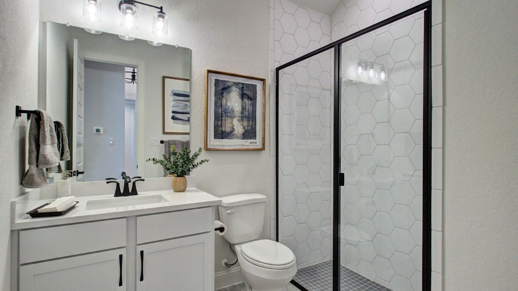 Furnished interior in a model home at The Crossvine in Schertz (Image 6).