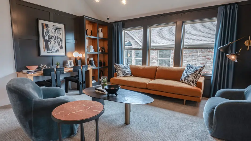 Furnished interior in a model home at Collinsbrook Farm in Frisco (Image 3). Furnished interior in a model home at Collinsbrook Farm in Frisco (Image 3).