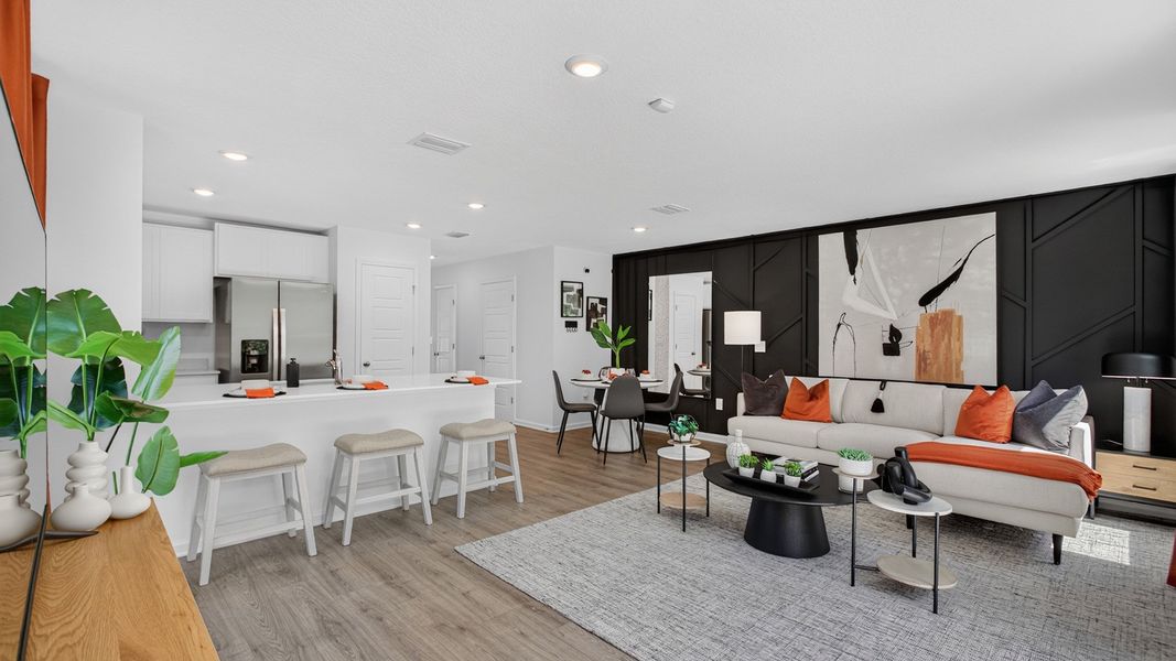 Furnished interior in a model home at Bridle Creek Townhomes in Jacksonville (Image 16). Furnished interior in a model home at Bridle Creek Townhomes in Jacksonville (Image 16).