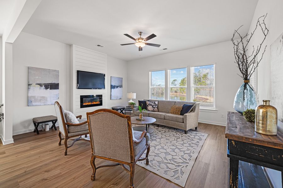 Furnished interior in a model home at Sutton’s Landing in Statham (Image 8).