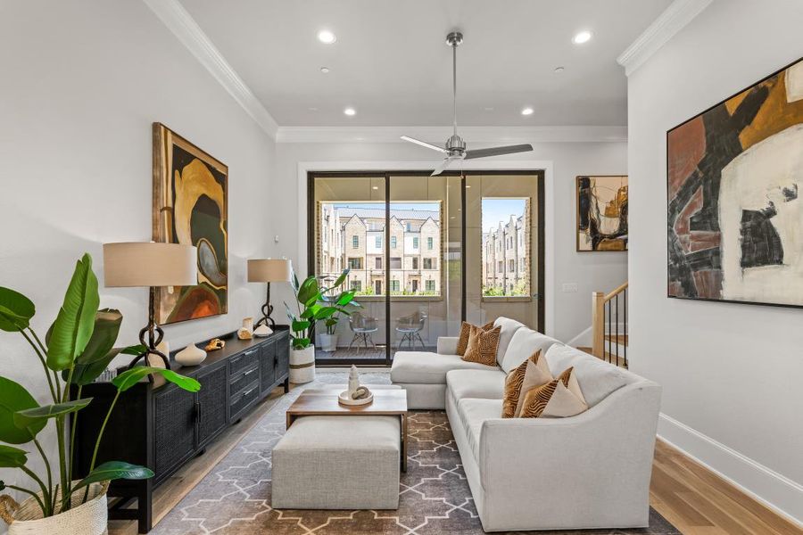 Furnished interior in a model home at Las Colinas Station in Irving (Image 19). Furnished interior in a model home at Las Colinas Station in Irving (Image 19).