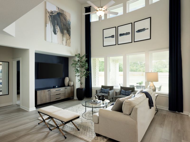 Furnished interior in a model home at Kingdom Heights in Rosenberg (Image 5). Furnished interior in a model home at Kingdom Heights in Rosenberg (Image 5).