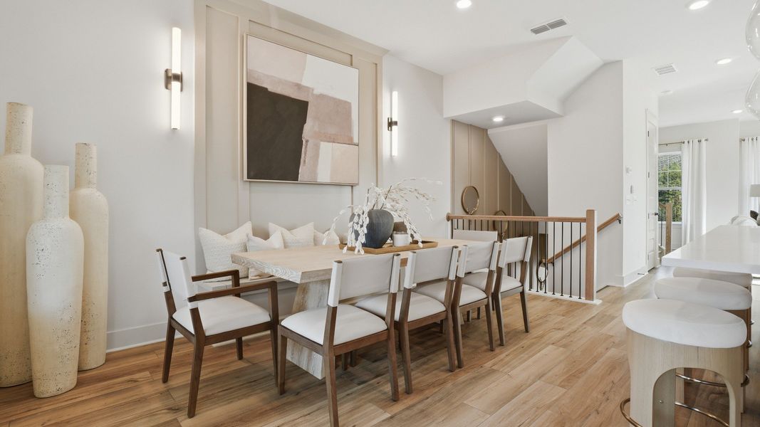 Furnished interior in a model home at The Eighteen in Atlanta (Image 7).