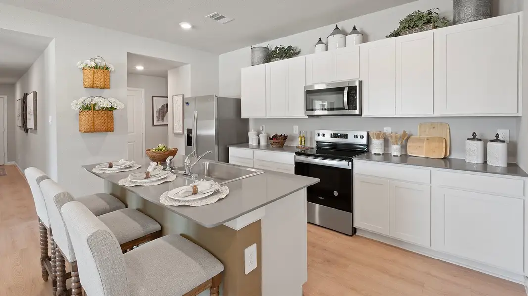 Furnished interior in a model home at Wilkins Valley in Brenham (Image 9).