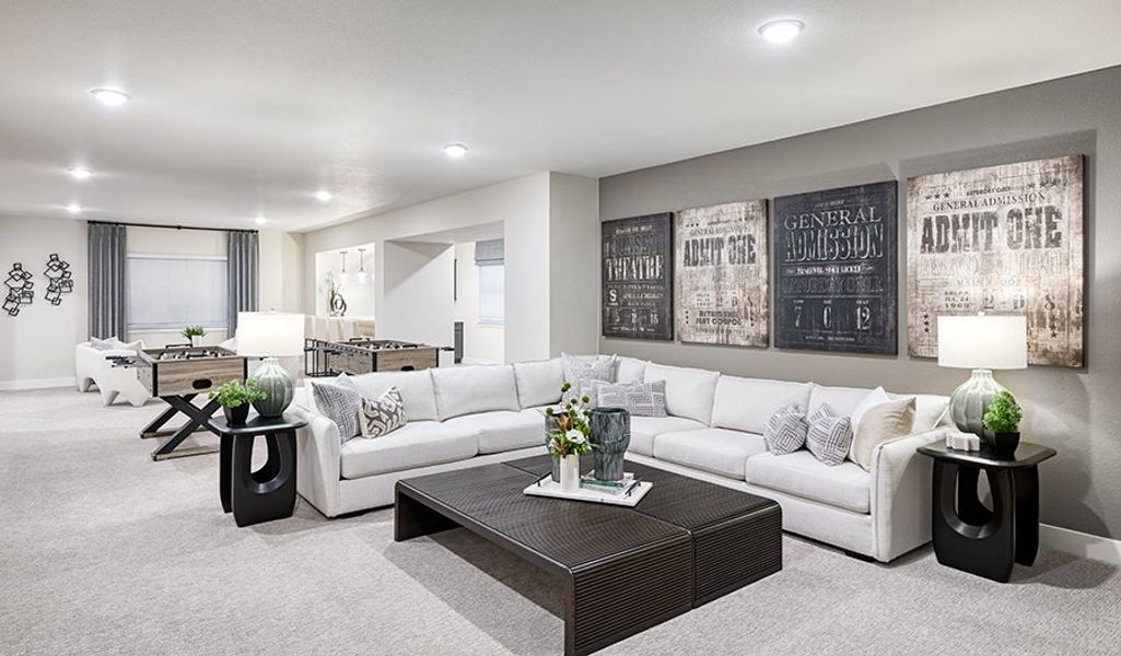 Furnished interior in a model home at Chateau at the Meadows in Castle Rock (Image 15).