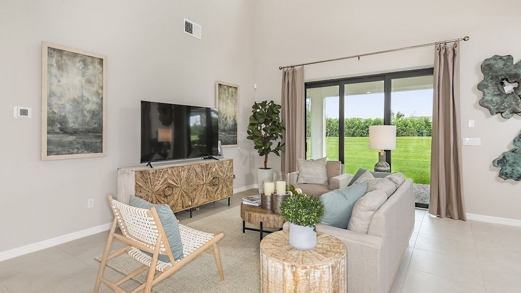 Furnished interior in a model home at The Cove at West Port in Port Charlotte (Image 32). Furnished interior in a model home at The Cove at West Port in Port Charlotte (Image 32).