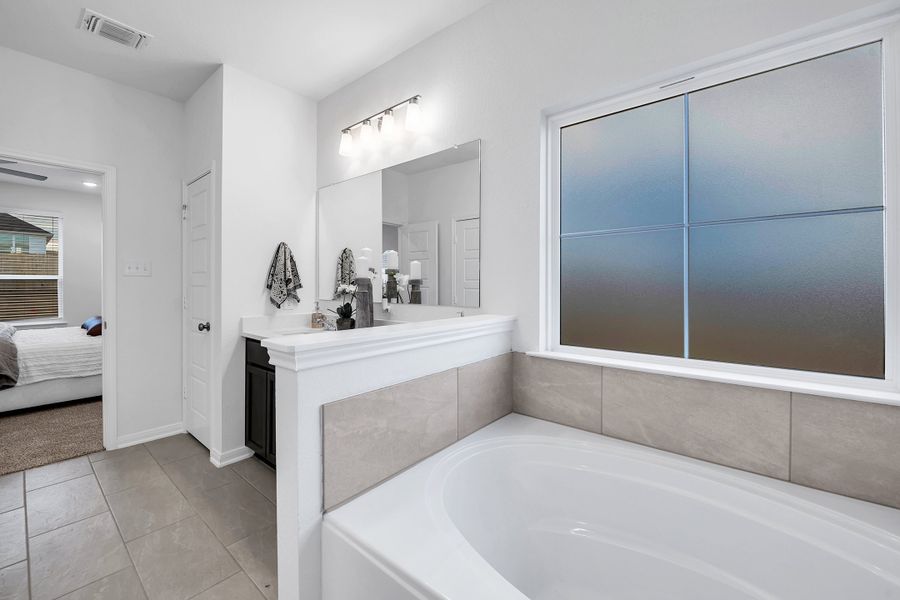 Furnished interior in a model home at The Village at Elm Creek in Troy (Image 29).