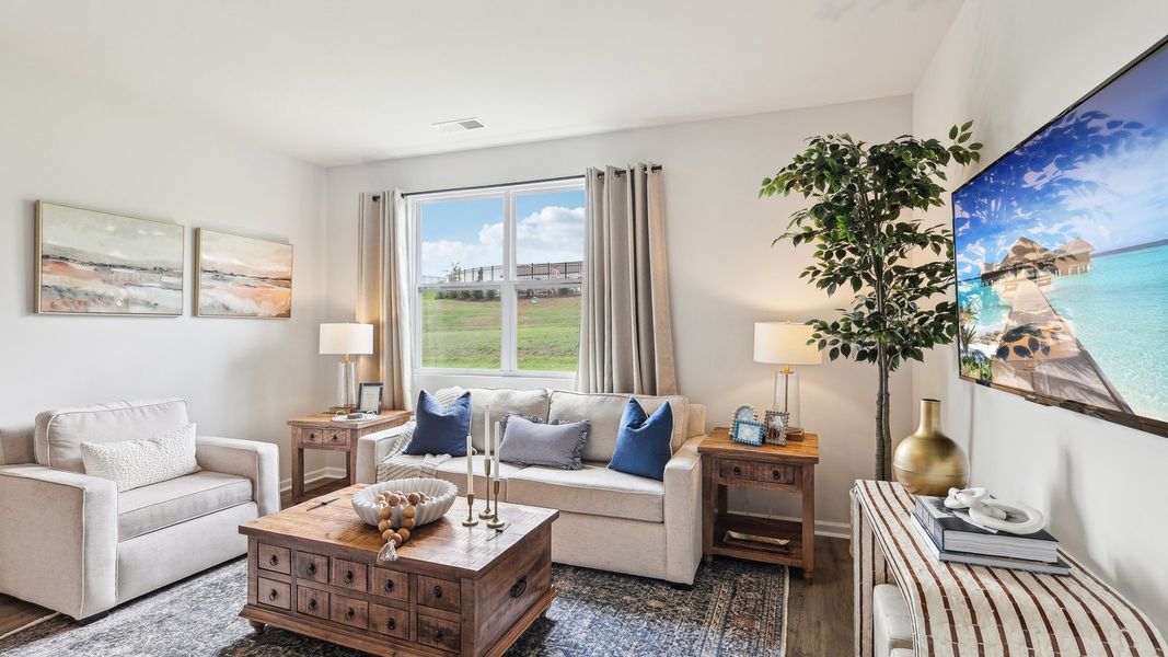 Furnished interior in a model home at Woodbridge Glen Single Family in Lebanon (Image 12). Furnished interior in a model home at Woodbridge Glen Single Family in Lebanon (Image 12).