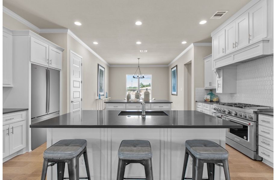 Furnished interior in a model home at Highland Estates in San Antonio (Image 4).