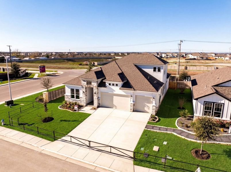 Front exterior of a home in the Weltner Farms 60’s community, located in New Braunfels, TX (Image 9).