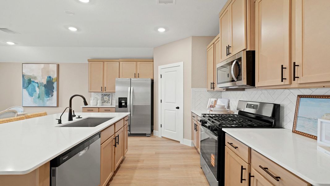 Furnished interior in a model home at Chapel Lakes in Montgomery (Image 7).