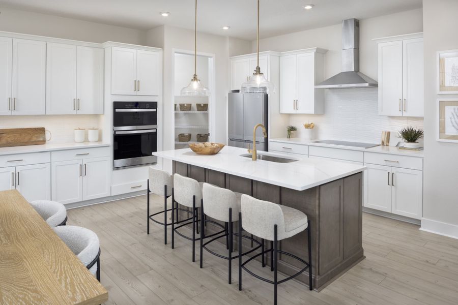 Furnished interior in a model home at Amara Bay Townes in St. Petersburg (Image 7).