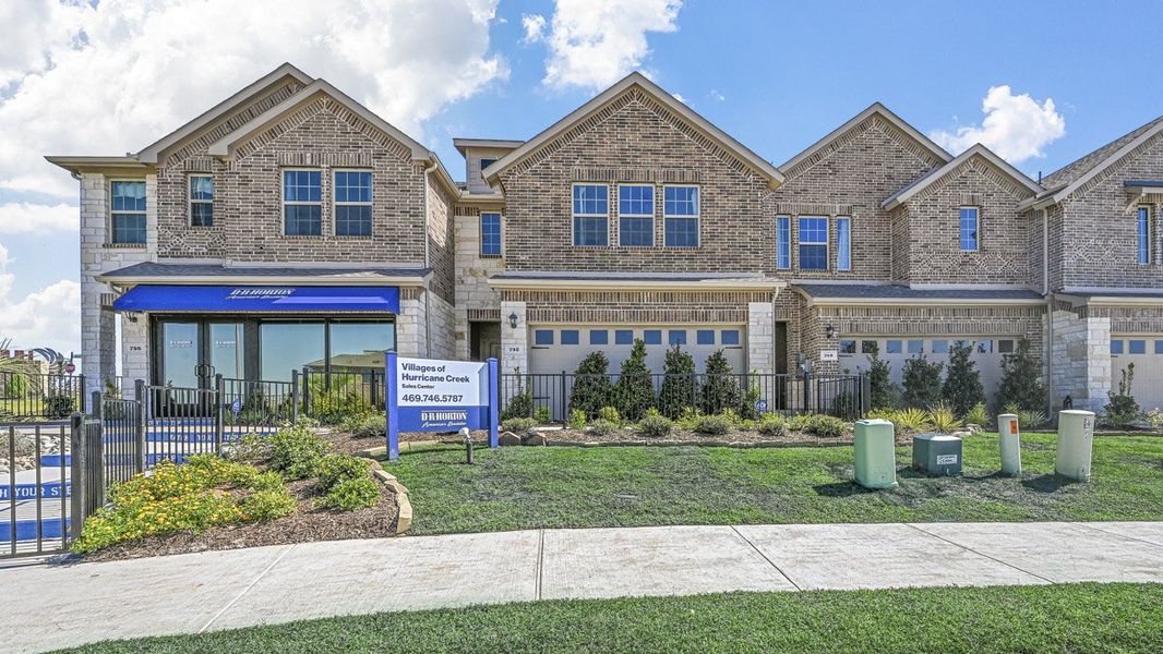 Front exterior of a home in the The Villages of Hurricane Creek Townhomes community, located in Anna, TX (Image 1). Front exterior of a home in the The Villages of Hurricane Creek Townhomes community, located in Anna, TX (Image 1).
