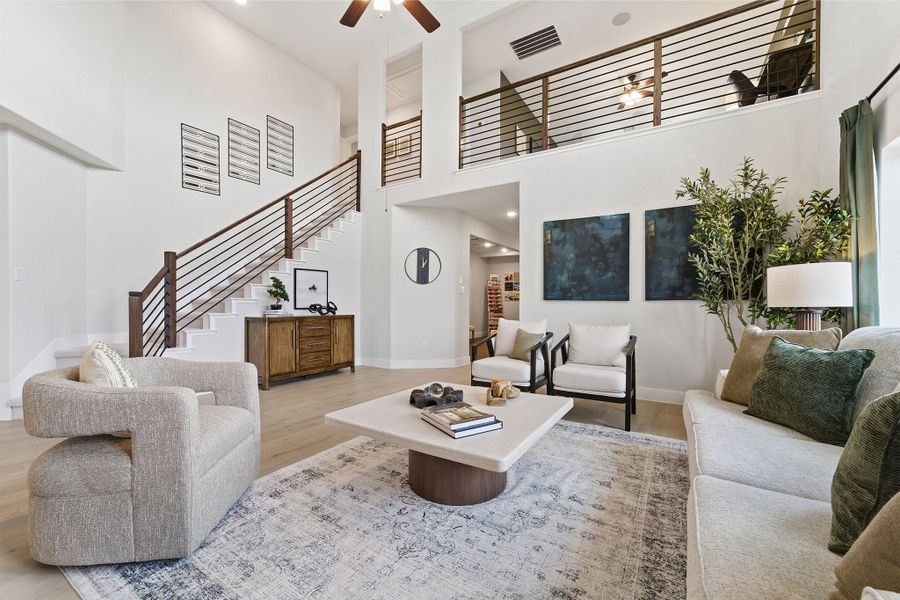 Furnished interior in a model home at Infinity Square in Kyle (Image 16).