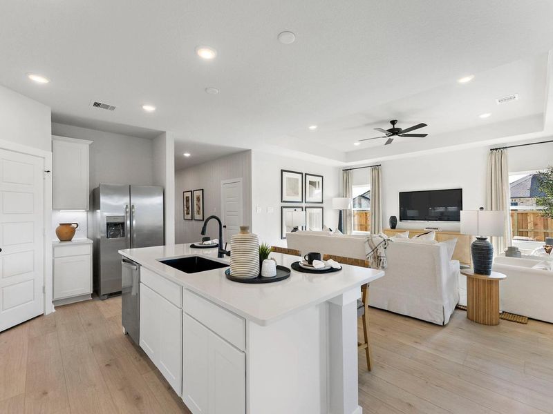 Furnished interior in a model home at Sundance Cove in Crosby (Image 17).