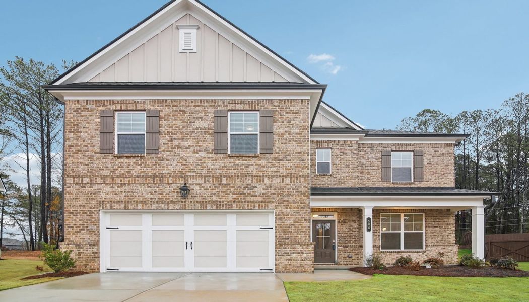 Front exterior of a home in the Pinecrest Ridge community, located in Dacula, GA (Image 5).