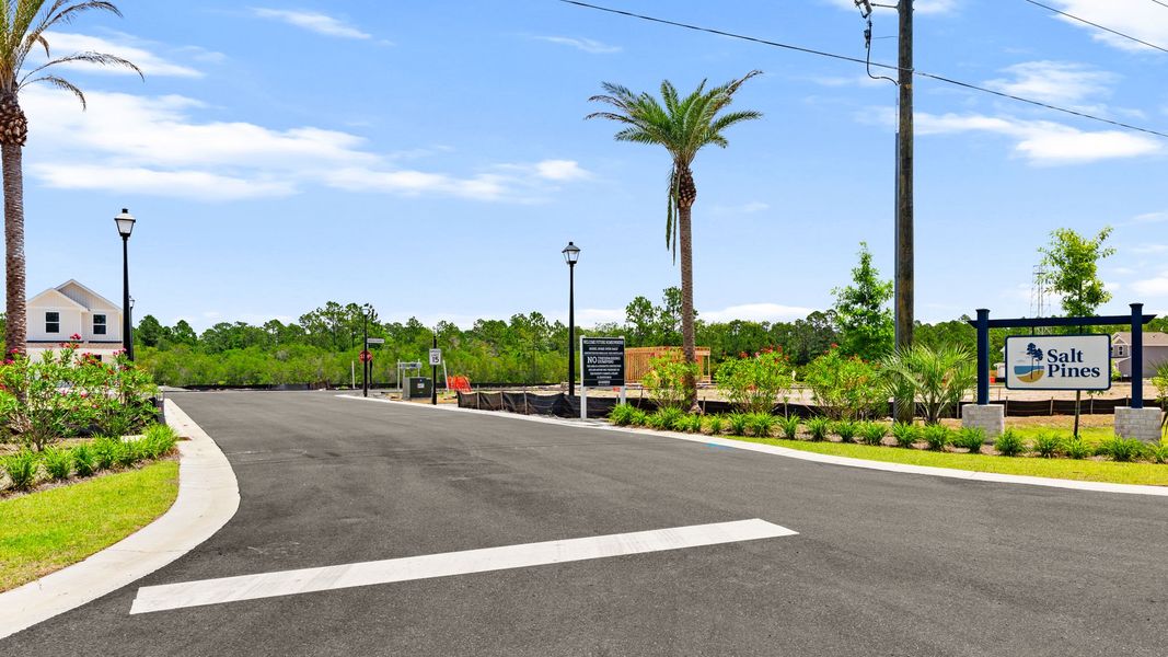 Entrance to the Salt Pines community in Port Saint Joe, FL, featuring signage and landscaping (Image 2). Entrance to the Salt Pines community in Port Saint Joe, FL, featuring signage and landscaping (Image 2).