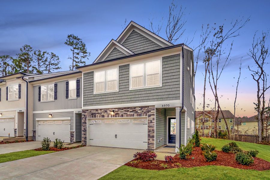 Front exterior of a home in the Carpenters Pointe community, located in Cary, NC (Image 3).