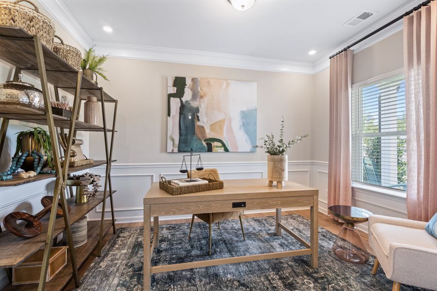 Furnished interior in a model home at Vandiver Creek in South Fulton (Image 40).