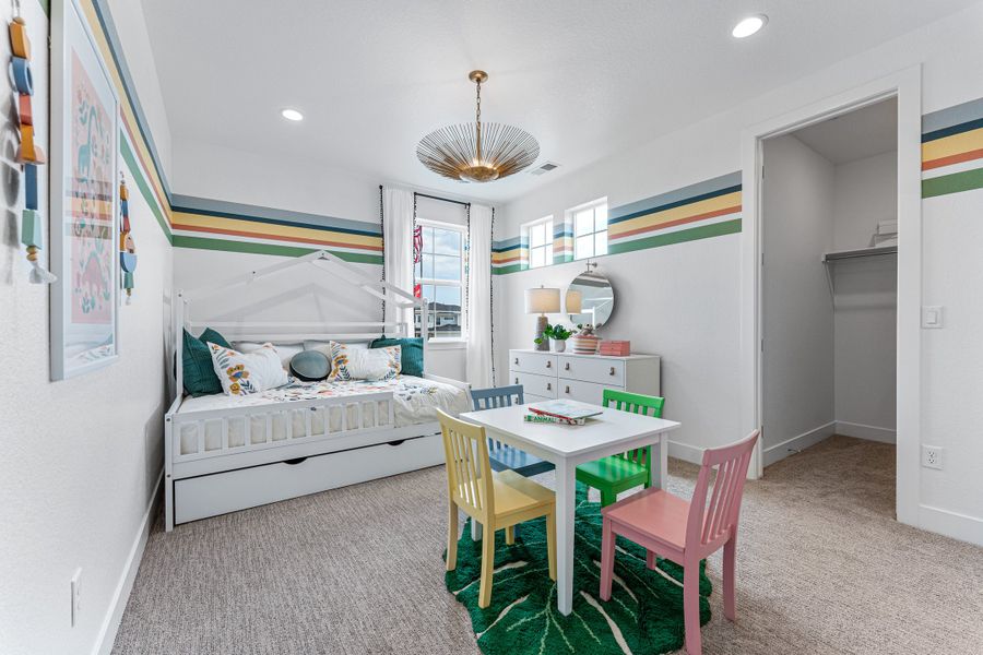 Furnished interior in a model home at Hillside at Crystal Valley Destination Collection in Castle Rock (Image 25).
