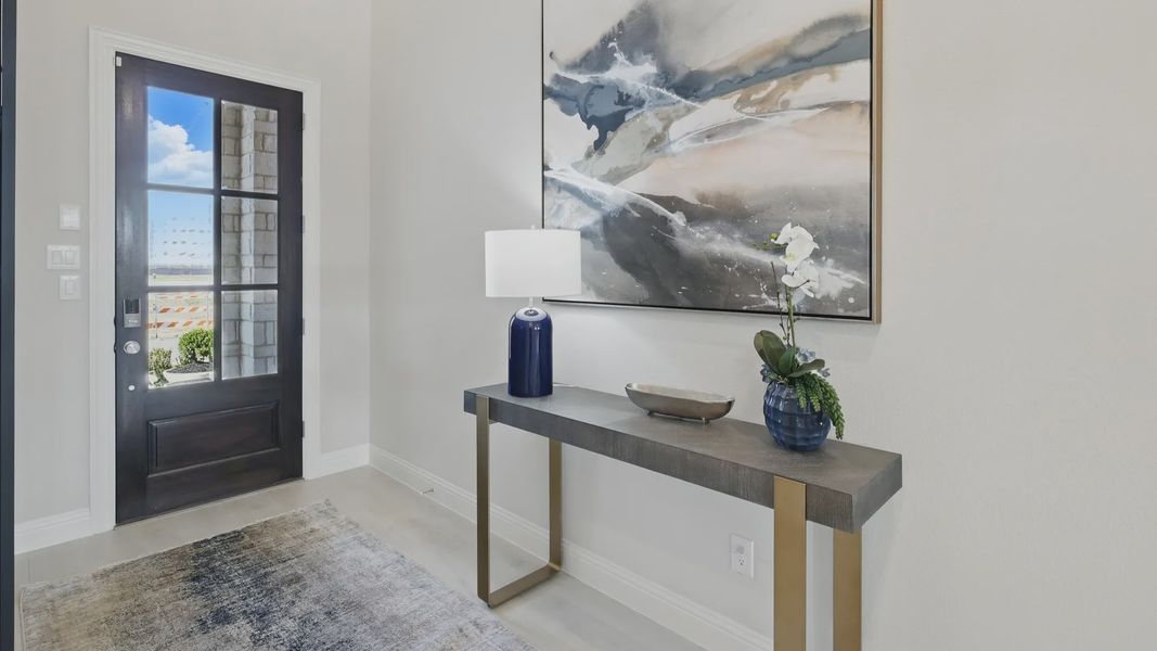 Furnished interior in a model home at Green Meadows in Celina (Image 19). Furnished interior in a model home at Green Meadows in Celina (Image 19).