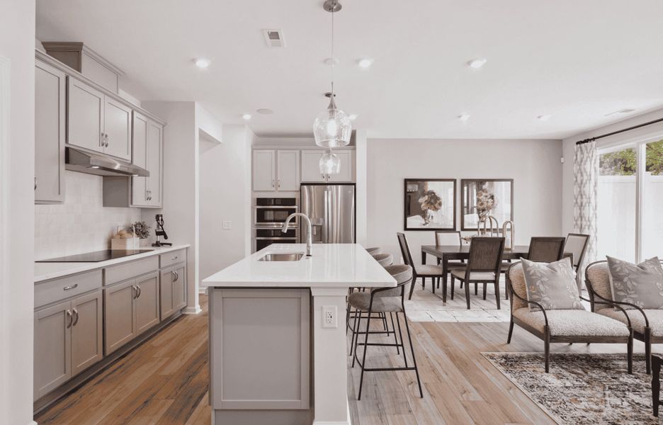 Furnished interior in a model home at Millstone in Cramerton (Image 6).