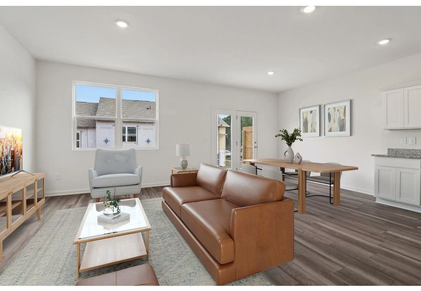 Furnished interior in a model home at Magnolia Ridge in Greensboro (Image 4).