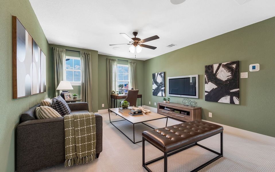 Furnished interior in a model home at Emberly in Beasley (Image 20).