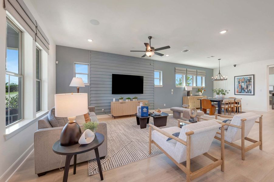 Furnished interior in a model home at Ridgeline Towns in McKinney (Image 8). Furnished interior in a model home at Ridgeline Towns in McKinney (Image 8).