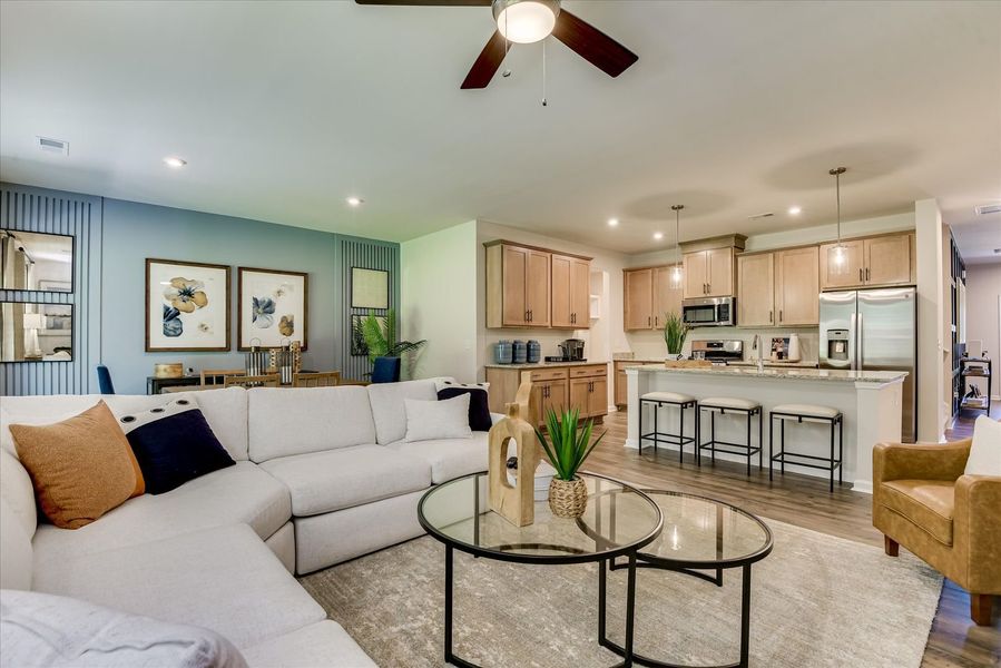 Living Spaces that Flow from Room to Room