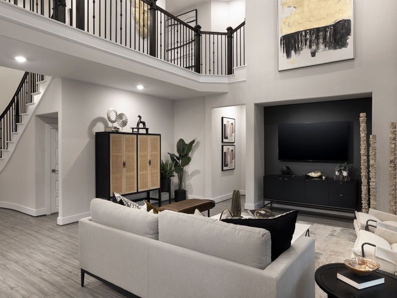 Furnished interior in a model home at Massey Oaks - Estate Series in Pearland (Image 17). Furnished interior in a model home at Massey Oaks - Estate Series in Pearland (Image 17).